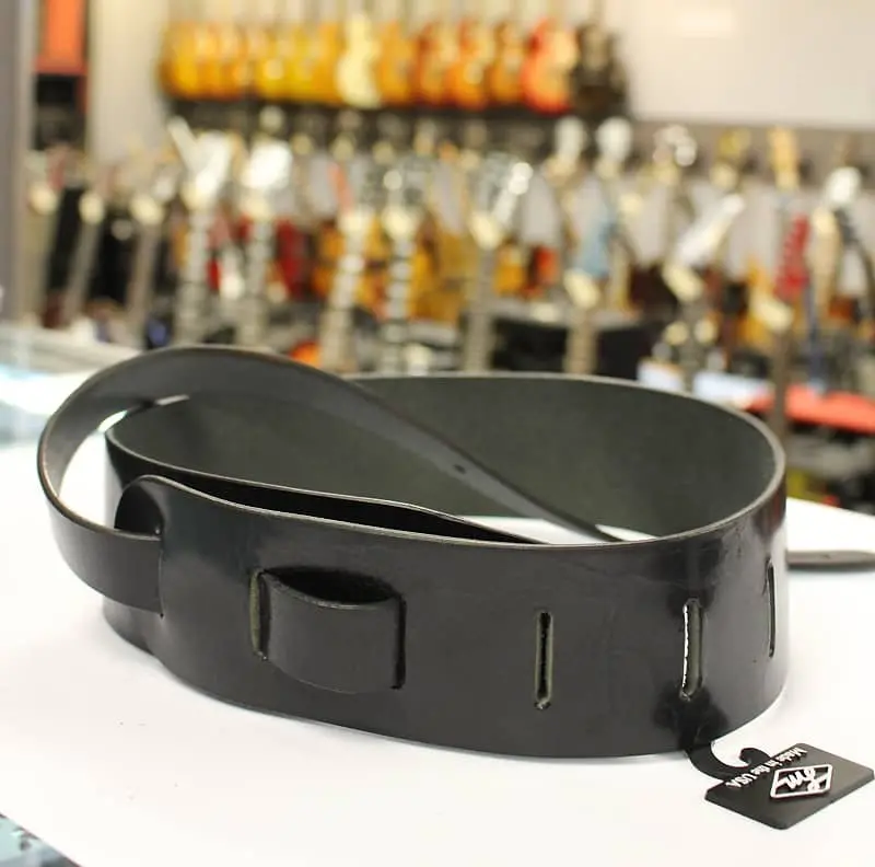 Lm Products Guitar Strap Black Belt Quality Leather Bq-25  *Free Shipping In The Usa* 1