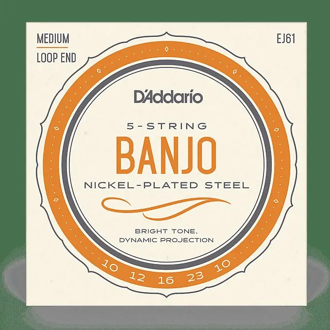 D'addario Ej61 5-String Nickel Medium Banjo Strings 1