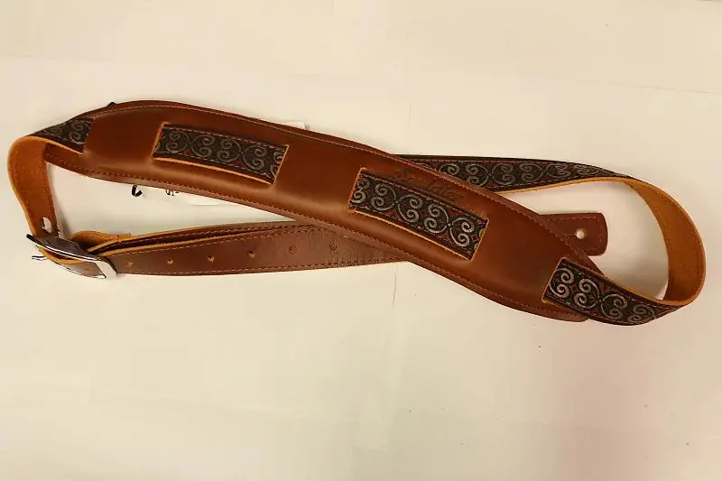 Souldier "Papyrus" Leather Saddle Guitar Strap *Free Shipping In The Usa* 1