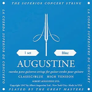 Augustine Blue Classical Guitar Strings - High Tension 1