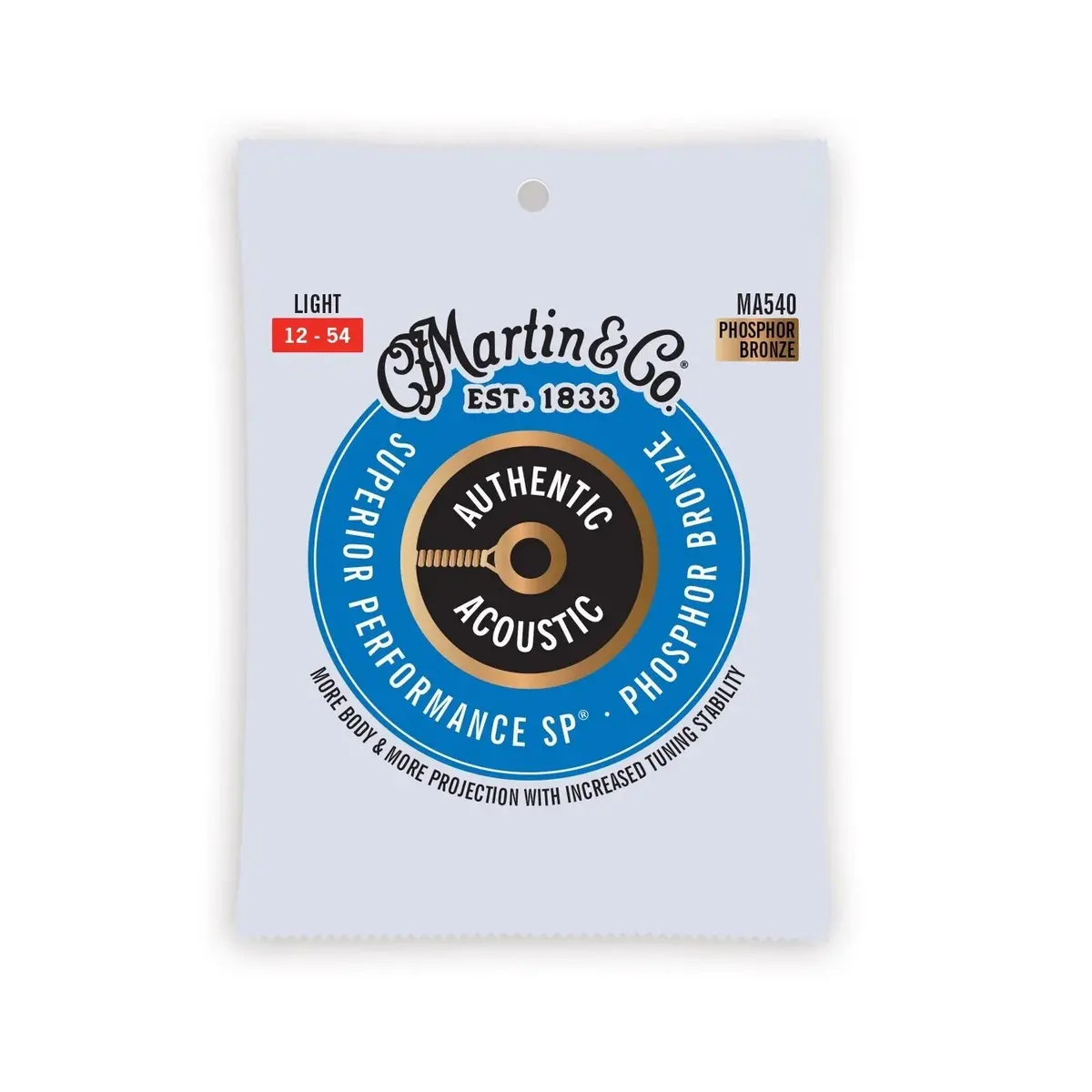 Martin Ma545 Authentic Acoustic Sp® Guitar Strings Phosphor Bronze  .0125-.055 1