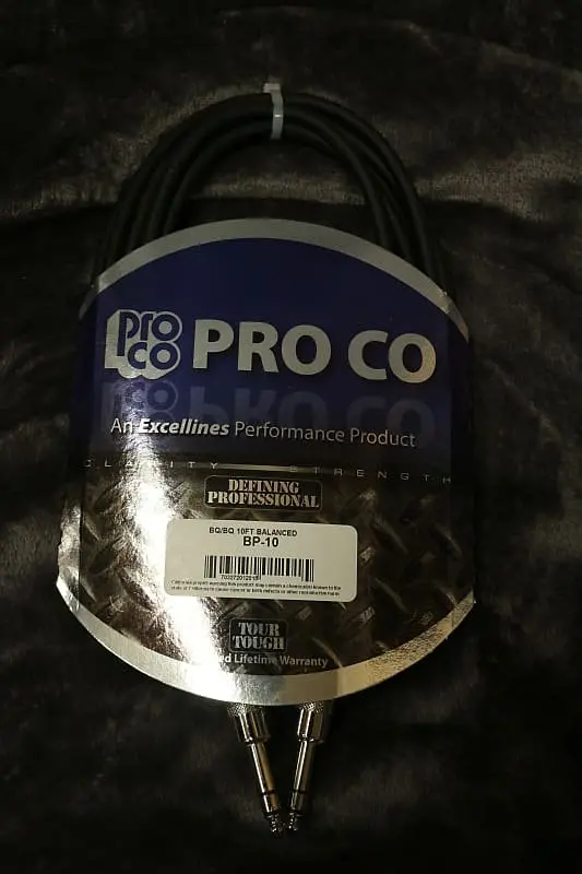Pro Co Bq/Bq 10Ft Bp-10 Balanced Cable *Free Shipping In The Us* 1