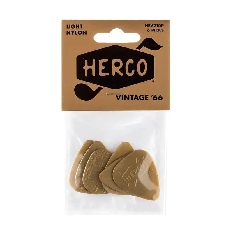 Herco Vintage '66 Picks Light Picks, 6 Pack- Hev210 1