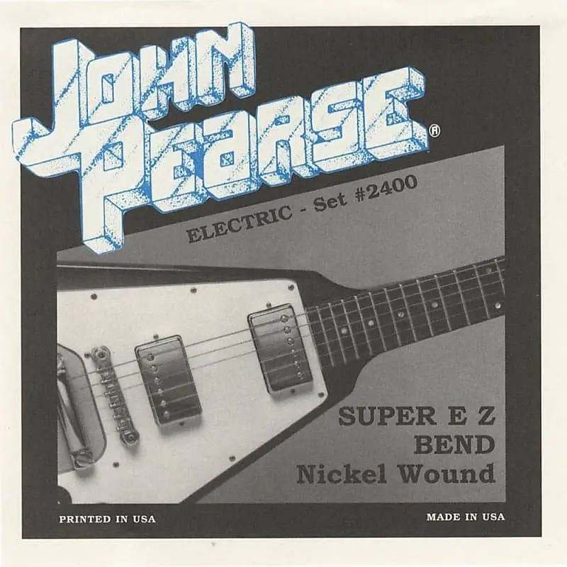 John Pearse Nickel Wound Electric Guitar Strings Light Gauge "Super E Z Bend" 9-42 Jp2400 1