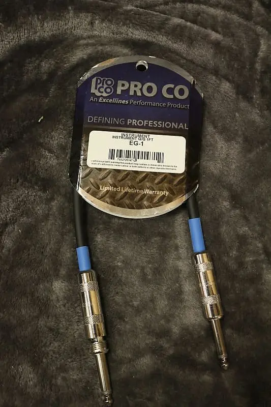 Pro Co Instrument Cable Eg-1 Q/Q 1Ft *Free Shipping In The Us* 1