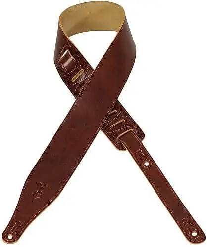 Levy's M17mc-Brg Brown Leather Guitar Strap  *Free Shipping In The Usa* 1