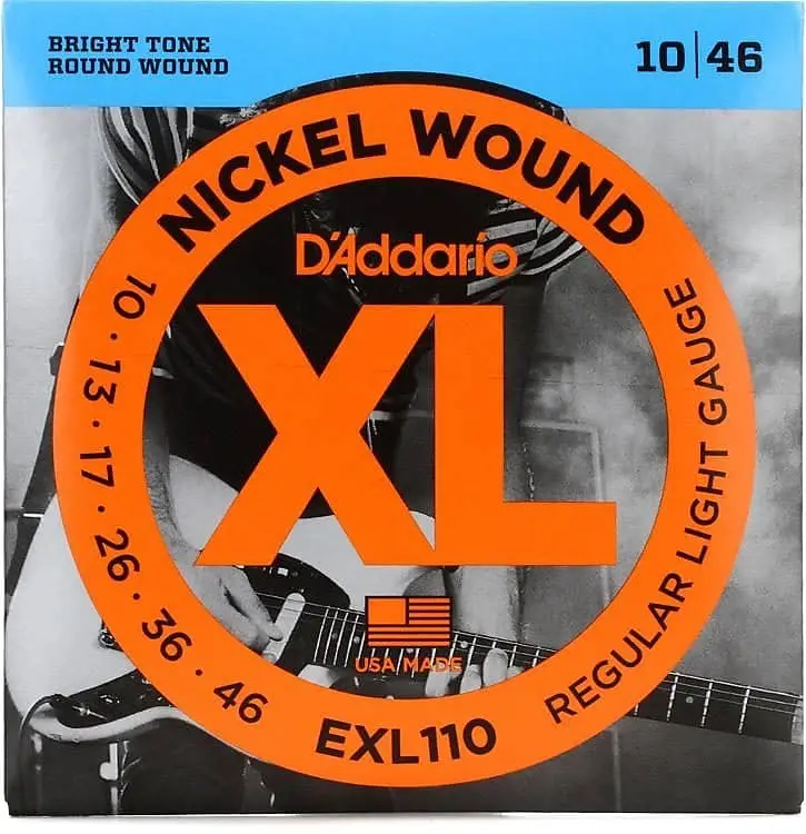 D'addario Exl110 Nickel Wound Regular Light Electric Guitar Strings, .010 - .046 1