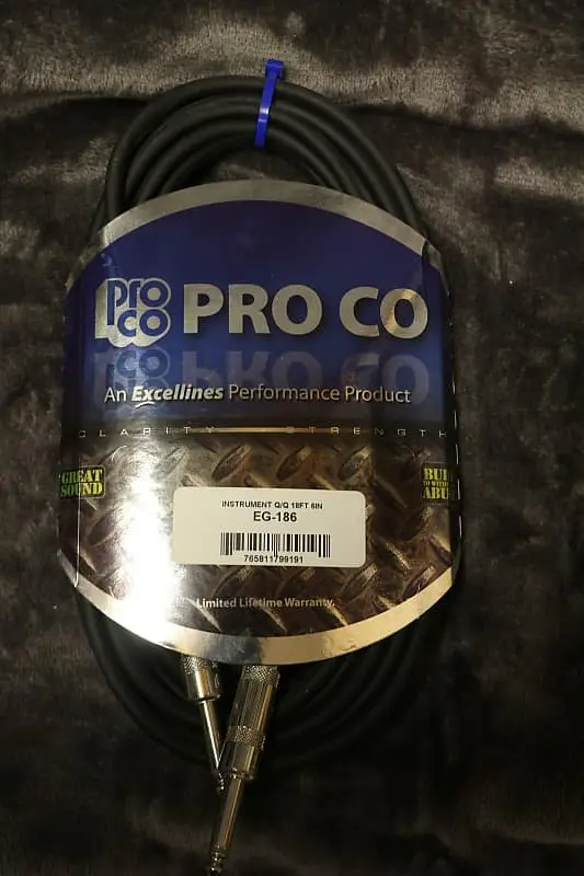 Pro Co Instrument Cable Q/Q 18Ft 6In Eg-186 *Free Shipping In The Usa* 1