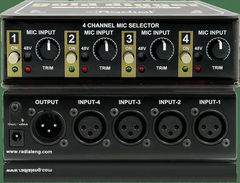 Radial Engineering Gold Digger 4 Channel Mic Selector *Free Shipping In The Usa* 2