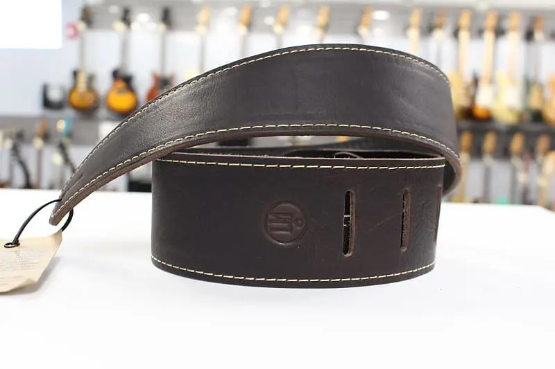 Lm Products Guitar Strap Leather Dark Brown Genuine Cowhide Ls-2304H Ch *Free Shipping In The Usa* 2