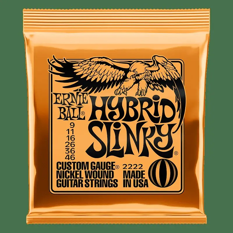 Ernie Ball 2222 Hybrid Slinky Electric Guitar Strings, .009, - .046 1