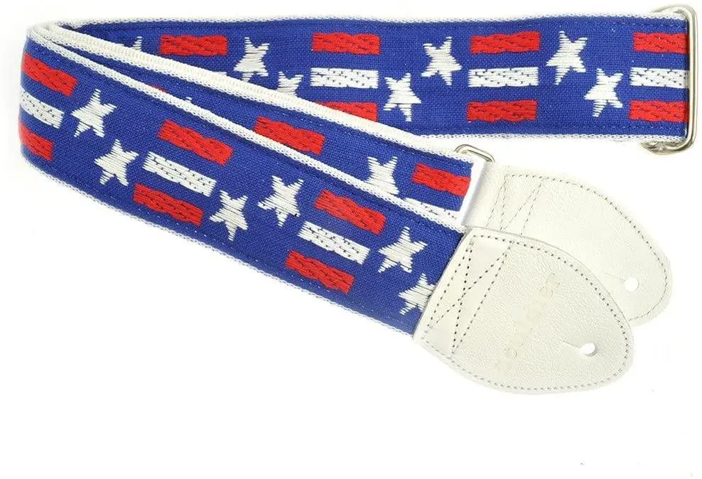 Souldier Gs0303wh02wh Stars And Bars Guitar Strap *Free Shipping In The Usa* 1