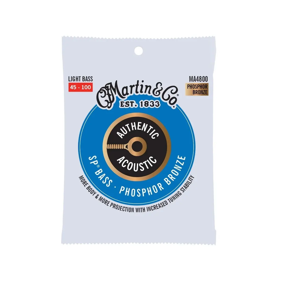 Martin Ma4800 Martin Authentic Acoustic Sp® Bass Strings - 45-100 Light 1