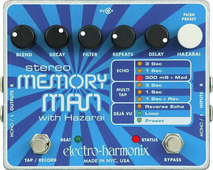 Electro-Harmonix Stereo Memory Man With Hazarai *Free Shipping In The Usa* 1