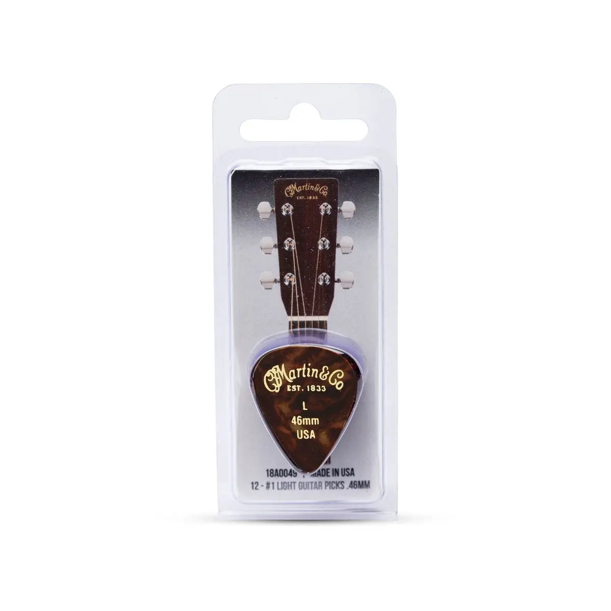 Martin 18A0049 46Mm Light 351 Faux Tortoise Pick, 12 Pack 1