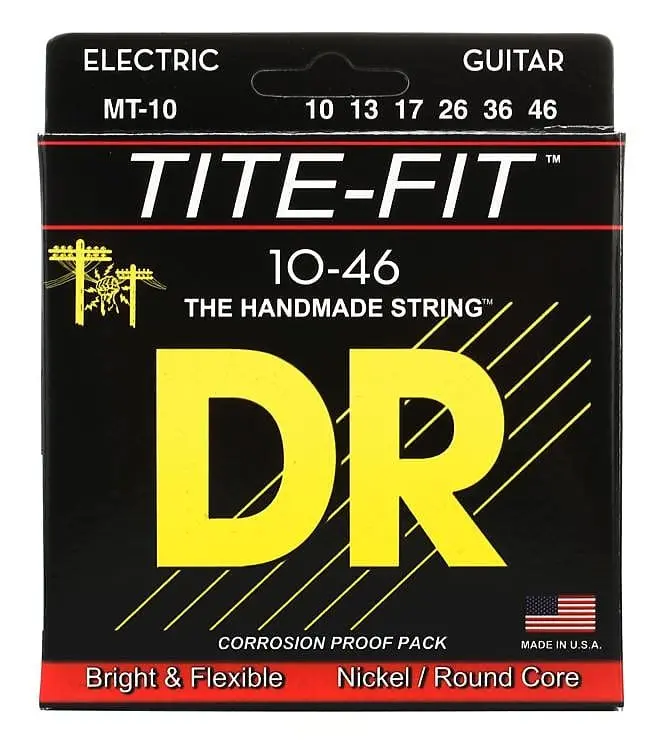 Dr Strings Mt-10 Tite Fit Electric Guitar Strings (10-46) 1