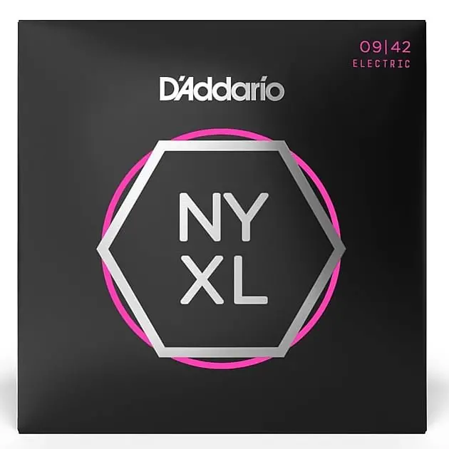 D'addario Nyxl0942 Nickel Wound Electric Guitar Strings, Super Light Gauge 1