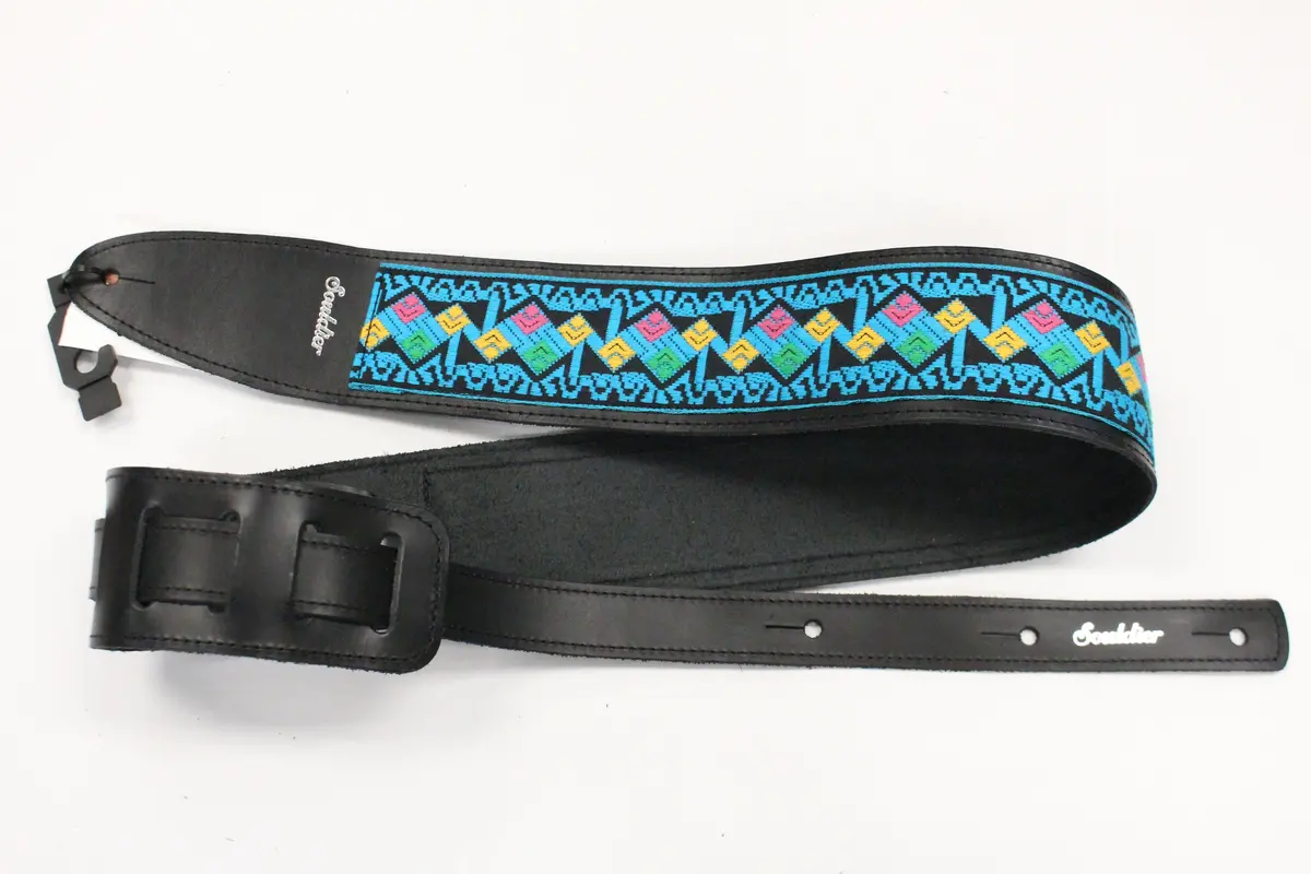 Souldier Clapton Turquoise Torpedo Guitar Strap *Free Shipping In The Usa* 1
