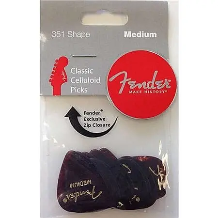 Fender 351 Guitar Picks Medium Gauge- 12 Pack 1