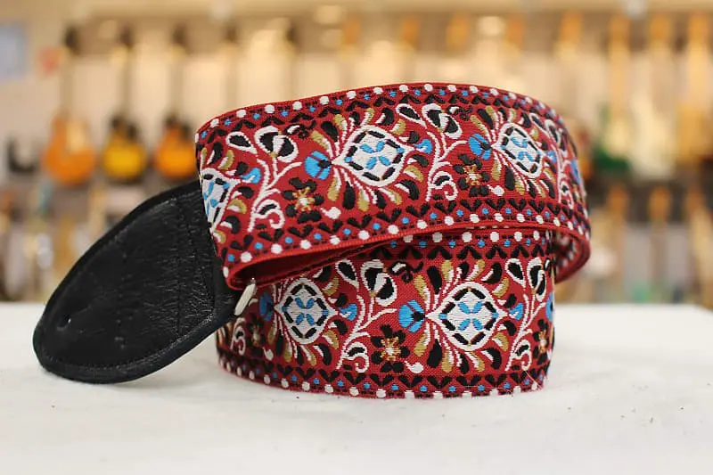Souldier Hendrix Red/White Guitar Strap *Free Shipping In The Usa* 1
