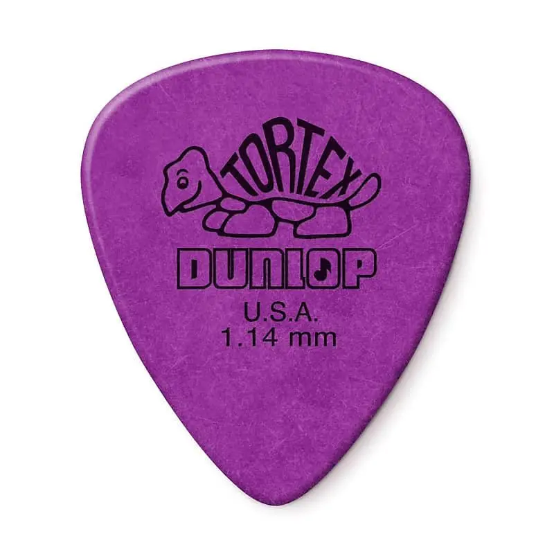 Dunlop Tortex Standard Picks 1.14Mm, 12 Pack- 418P1.14 Purple 1