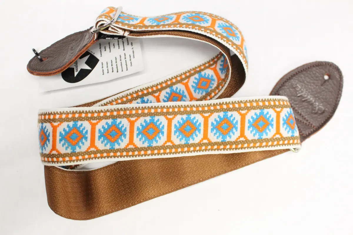 Souldier Straps Pillar Turqoise Guitar Strap *Free Shipping In The Usa* 1
