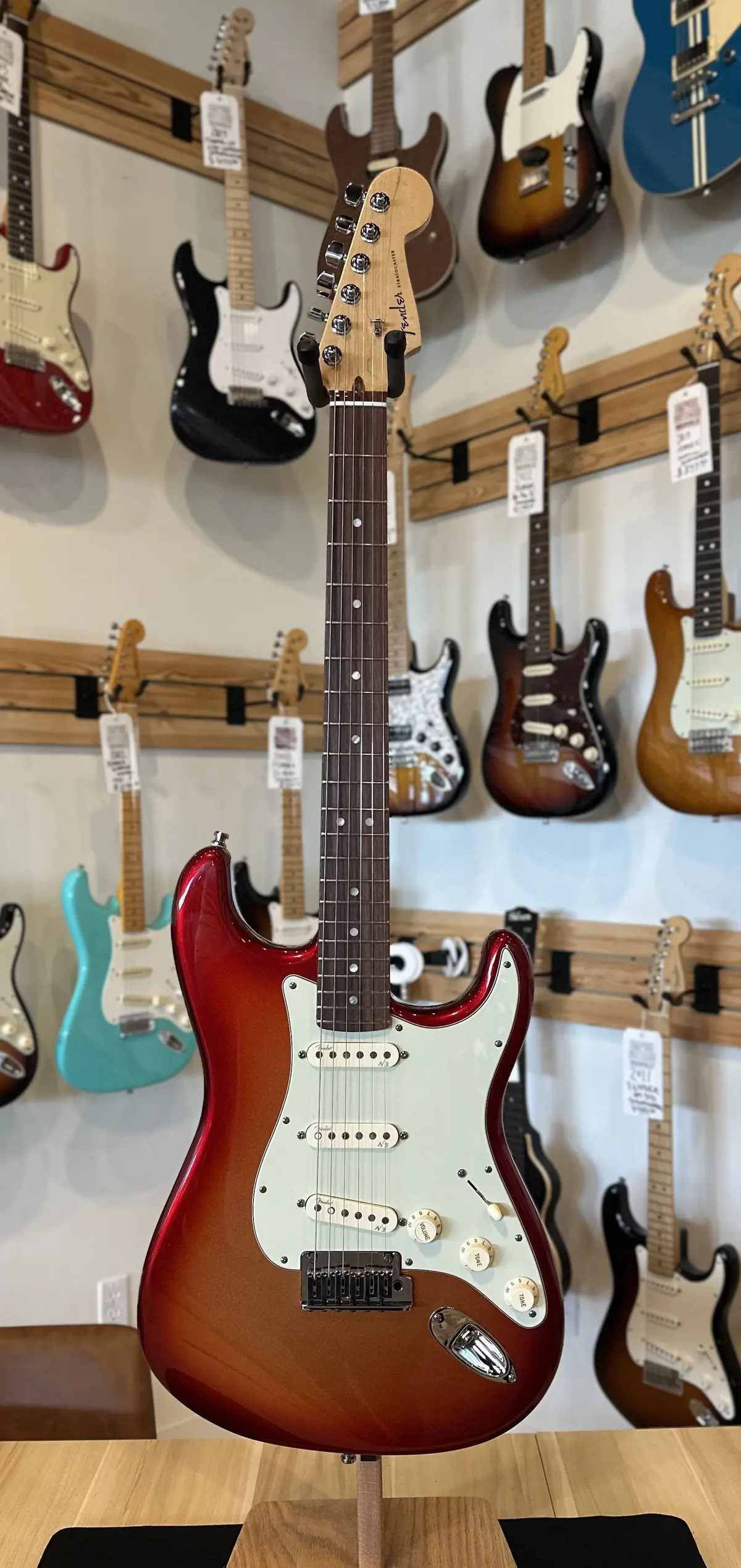2011 Fender American Deluxe Stratocaster Sunset Metallic Sunburst 1