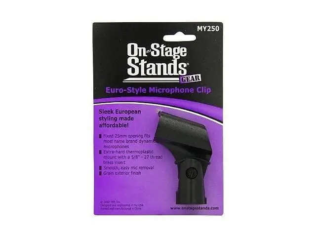 On-Stage My250 Euro-Style Plasic Mic Clip 1