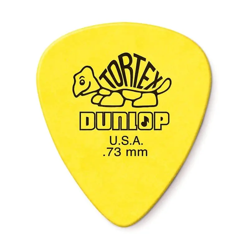 Dunlop Tortex Standard Picks .73Mm, 12 Pack- 418P.73 Yellow 1