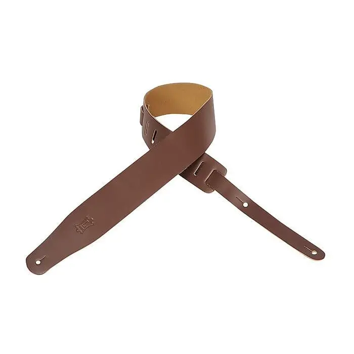 Levy's  M26-Brn Brown 2.5" Genuine Leather Guitar Strap *Free Shipping In The Usa* 1