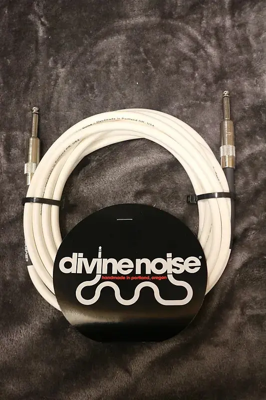 Divine Noise 15' St-St Instrument Cable (Straight To Straight) White *Free Shipping In The Us* 1