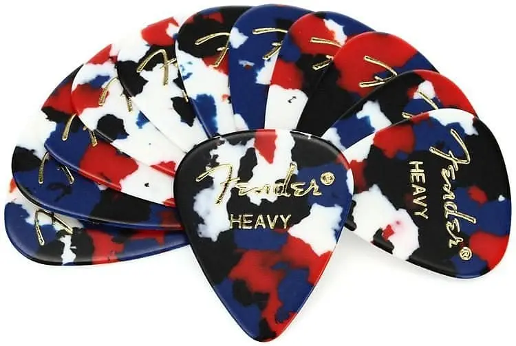 Fender 351 Picks Confetti, Medium Gauge- 12 Pack 1