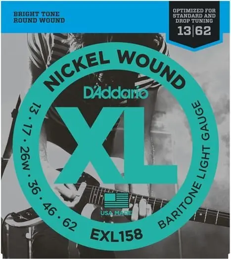 D'addario Exl158 Baritone Light Gauge Electric Guitar Strings 1