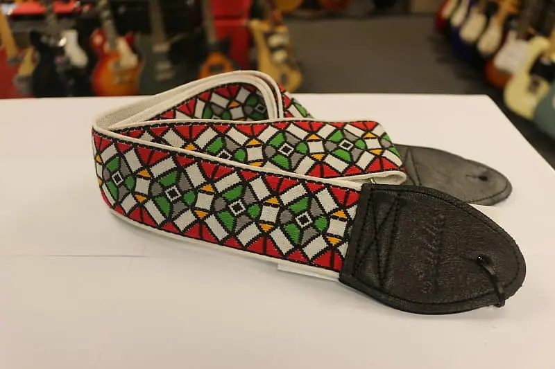 Souldier Stained Glass Red Guitar Strap *Free Shipping In The Usa* 1