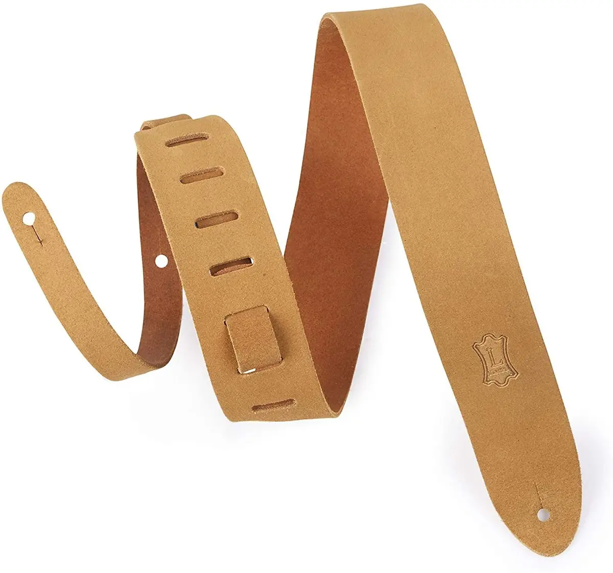 Levys M12oh-V2-Tan Leather Guitar Strap Tan *Free Shipping In The Usa* 1