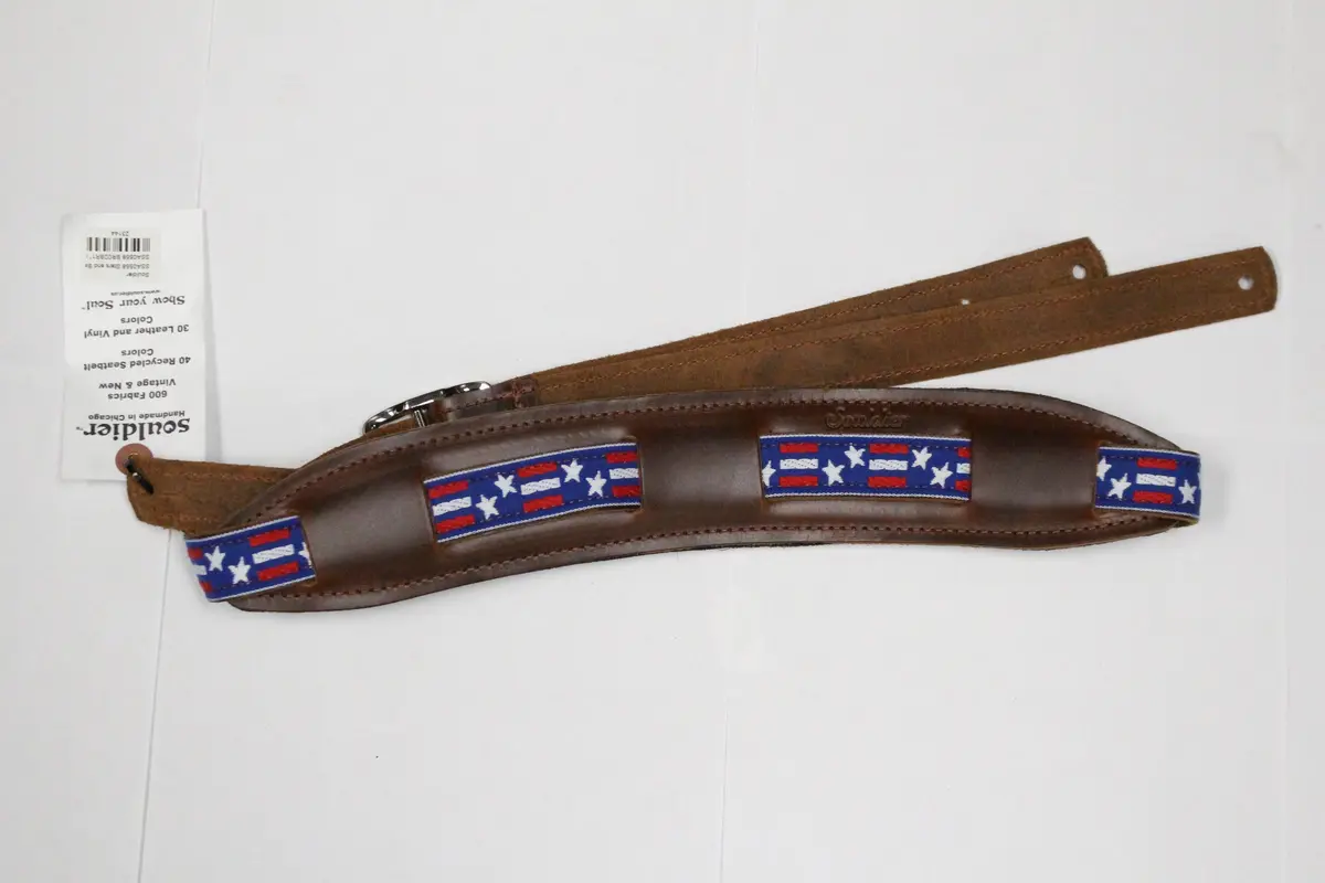 Souldier Stars And Bars Saddle Guitar Strap *Free Shipping In The Usa* 1
