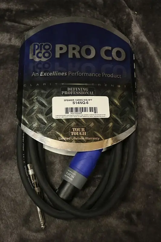Pro Co Speaker Cable S14nq-6 14 Awg N/Q 6Ft *Free Shipping In The Us* 1