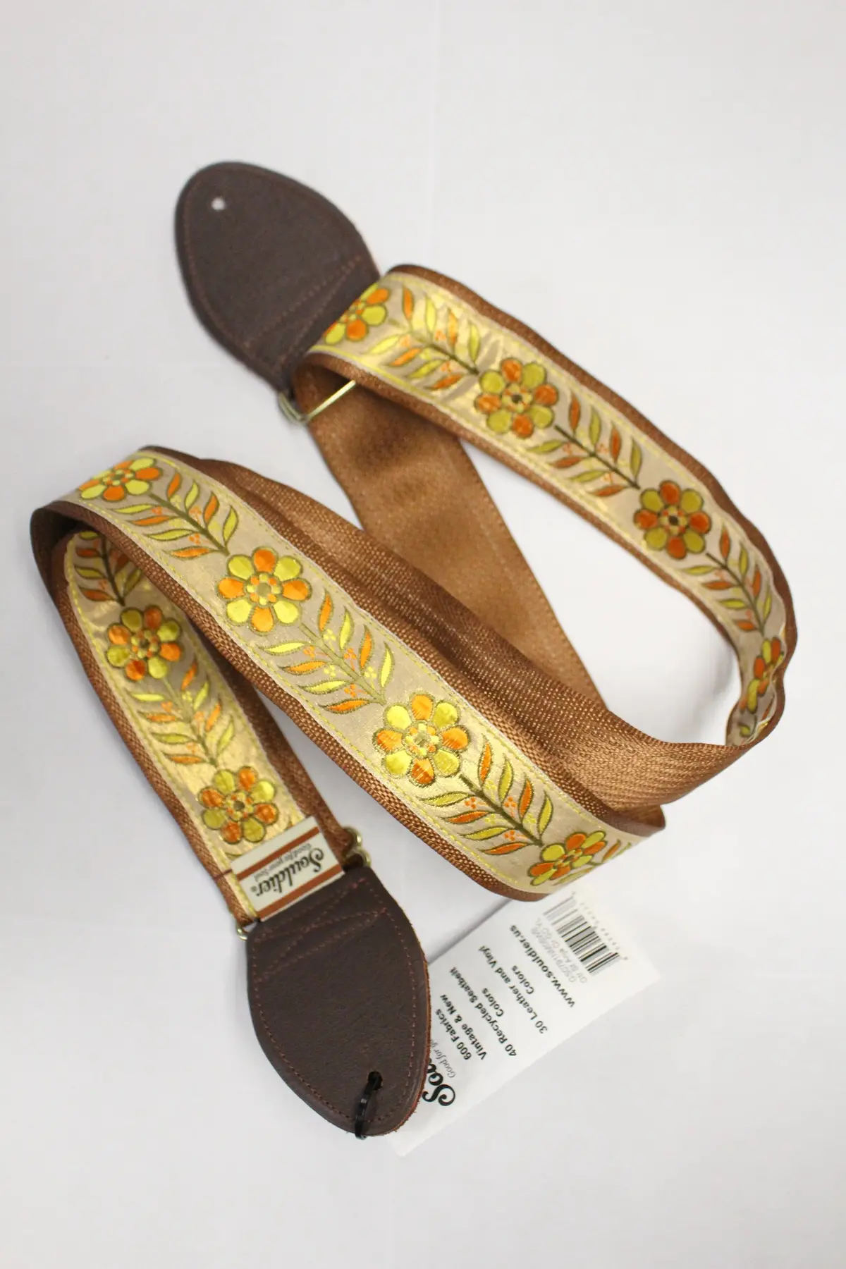 Souldier Guitar Strap St. Anja W/Brown Leather Ends *Free Shipping In The Usa* 1