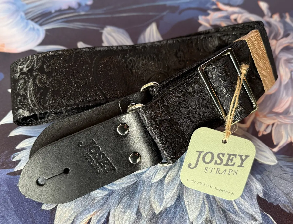 Josey Straps "The Abyss" Black Poly Guitar Strap *Free Shipping In The Usa 1