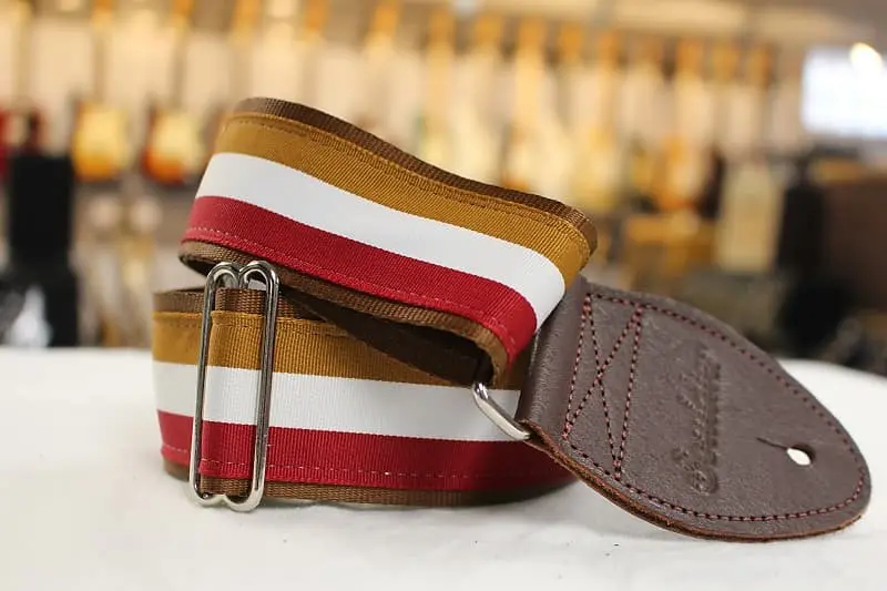 Souldier Spice Guitar Strap With Brown Leather Ends  *Free Shipping In The Usa* 1