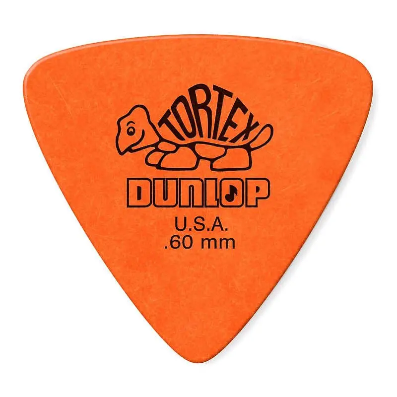Dunlop Tortex Triangle Picks 0.60Mm, 6 Pack- 431P.60 Orange 1