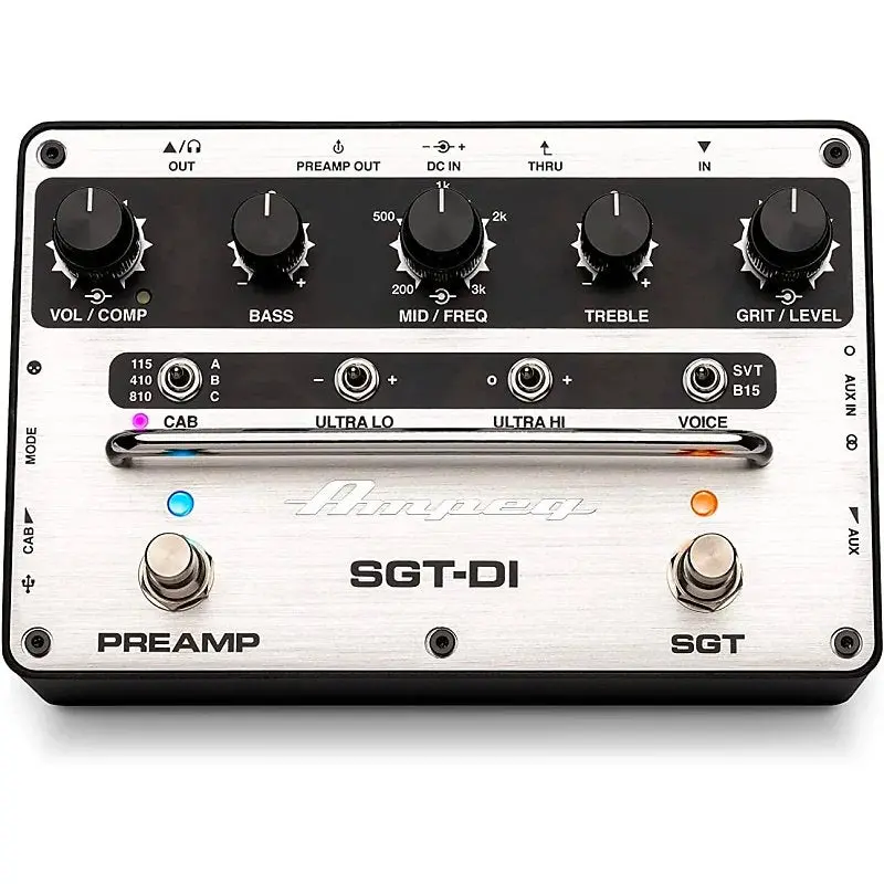 Ampeg Sgt-Di Preamp And Di Bass Pedal *Free Shipping In The Us* 1