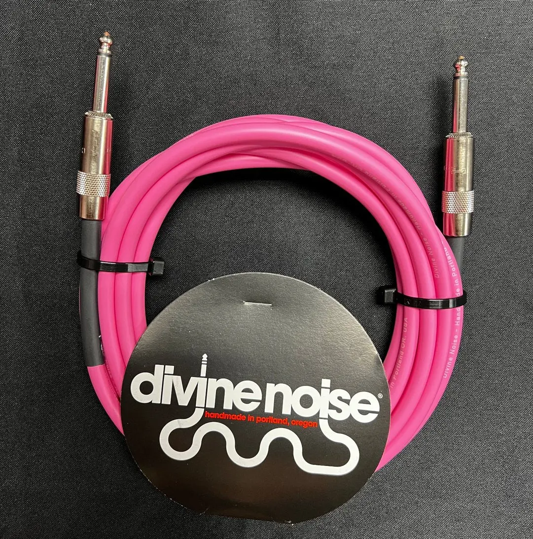 Divine Noise 15Ft Instrument Cable St-St (Straight-Straight) Pink *Free Shipping In The Usa* 1