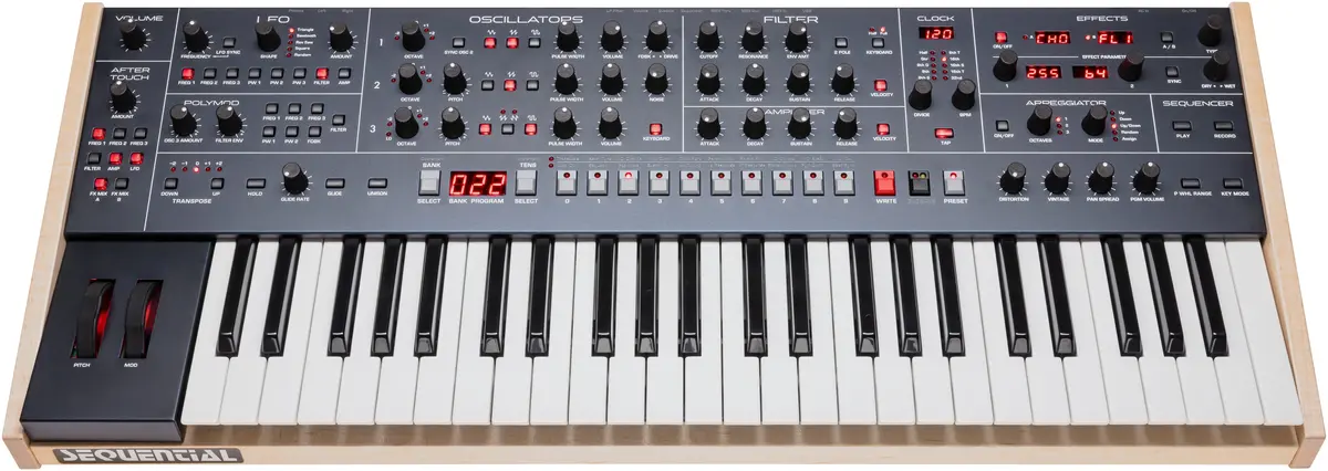 Sequential Circuits Trigon-6 49-Key 6-Voice Polyphonic Synthesizer *Free Shipping In The Usa* 1