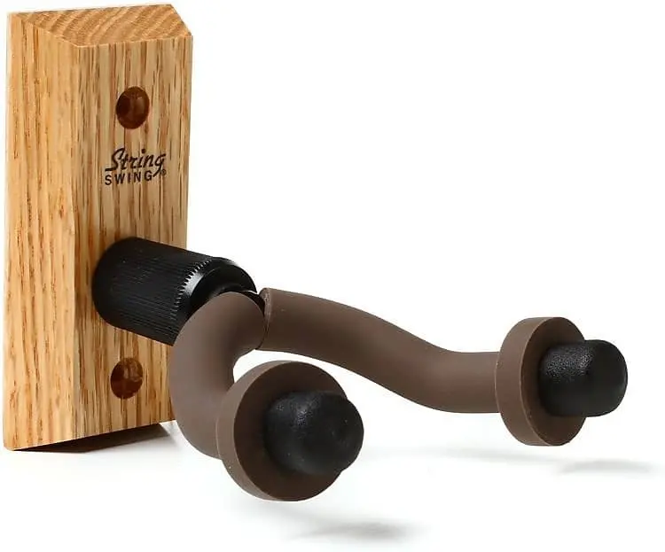 String Swing Wall Mount Hardwood Home And Studio Guitar Hanger Cc01k Oak 1