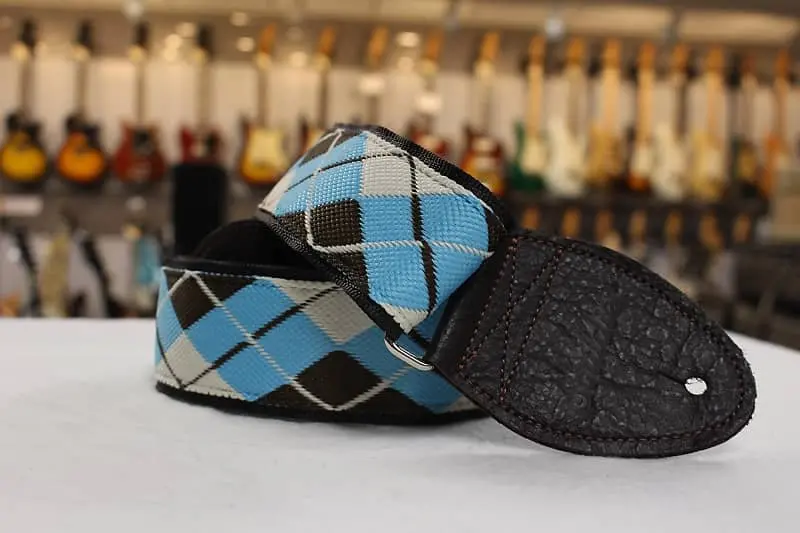 Souldier Argyle Guitar Strap With Dark Brown Leather Ends *Free Shipping In The Usa* 1