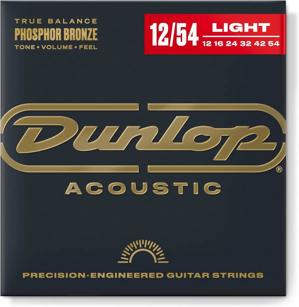 Dunlop Dap1254 Phosphor Bronze Light .012-.054 Acoustic Guitar Strings 1