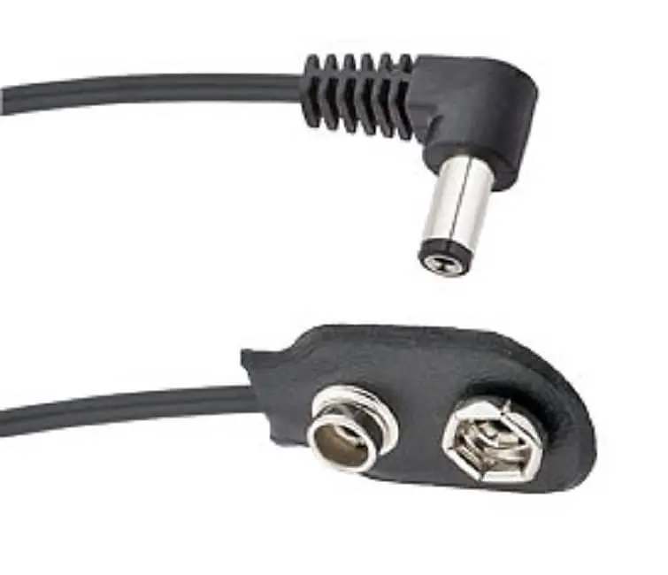 Voodoo Lab Ppbatr Battery Snap To Right Angle 2.1Mm Cable - 18" 1