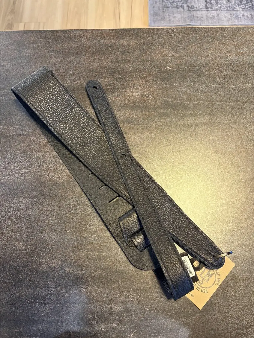 Lm Products Ls-2804G Black Glove Leather Guitar Strap *Free Shipping In The Usa* 1