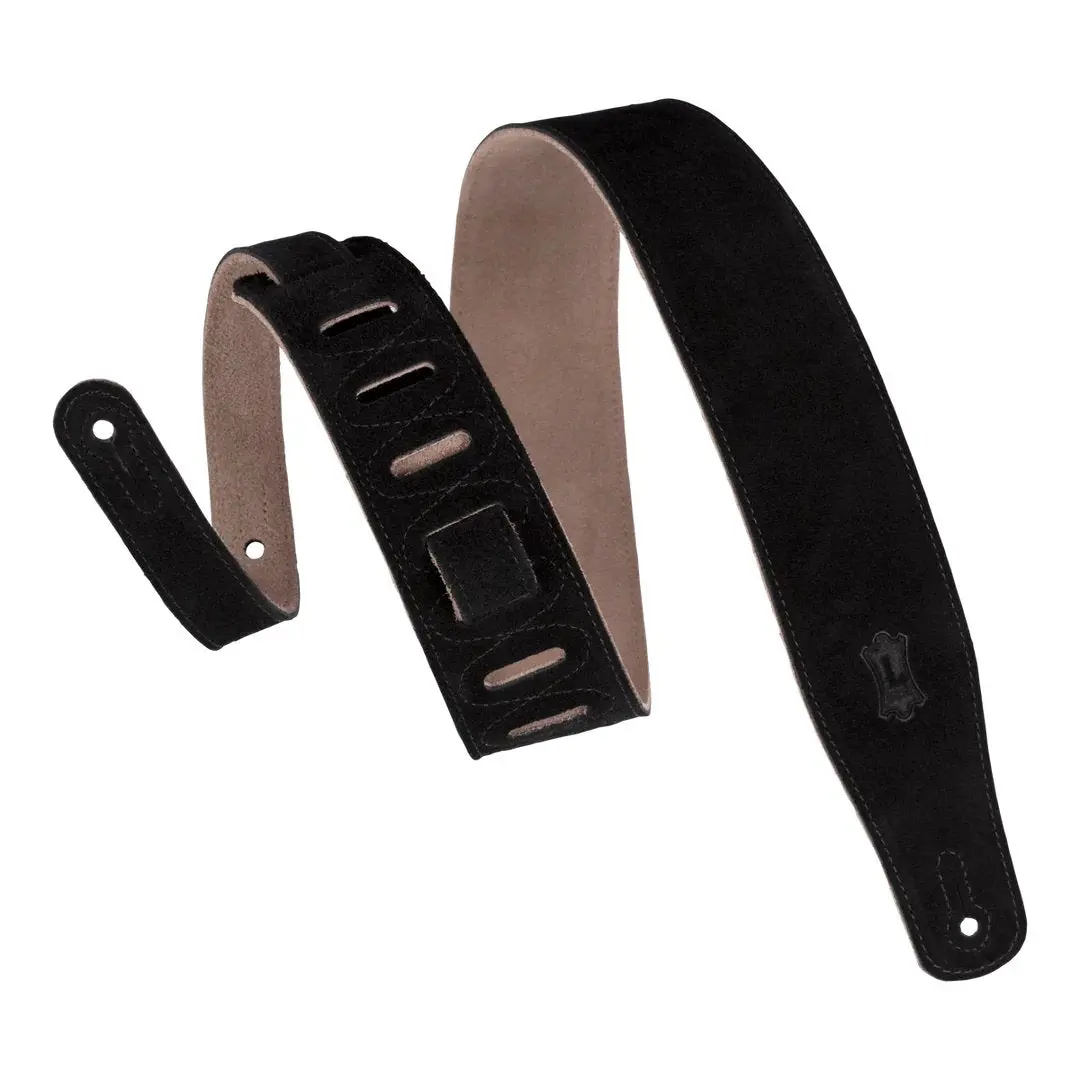 Levy's Ms26-Blk 2.5" Suede Guitar Strap *Free Shipping In The Usa* 1